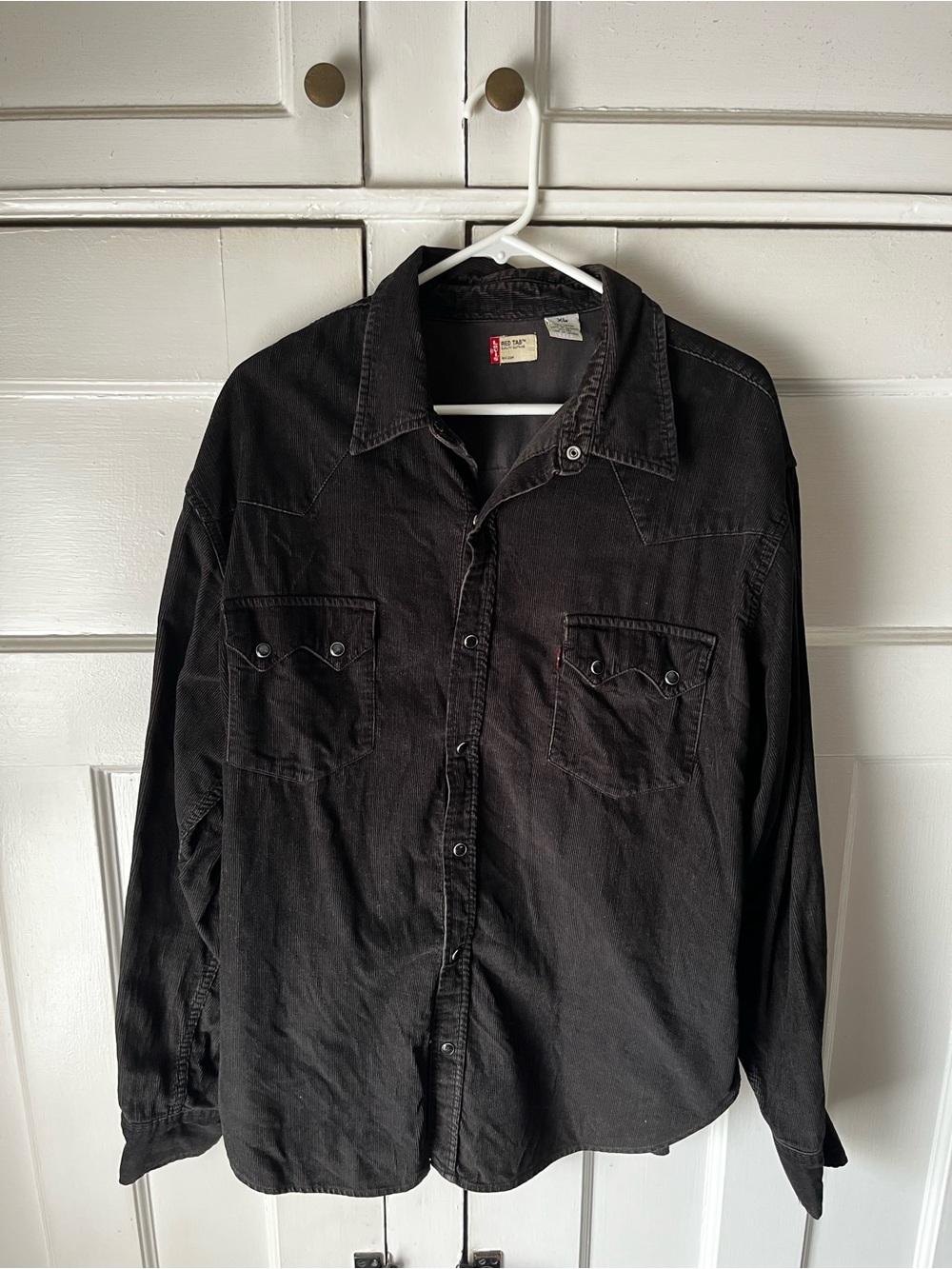 Levi's Black Button-Up Western Corduroy Shirt - Men’s Size XL
